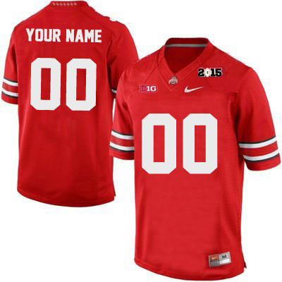 Ohio State Buckeyes Men's Custom #00 Red Authentic Nike 2015 Patch College NCAA Stitched Football Jersey WD19P48CA